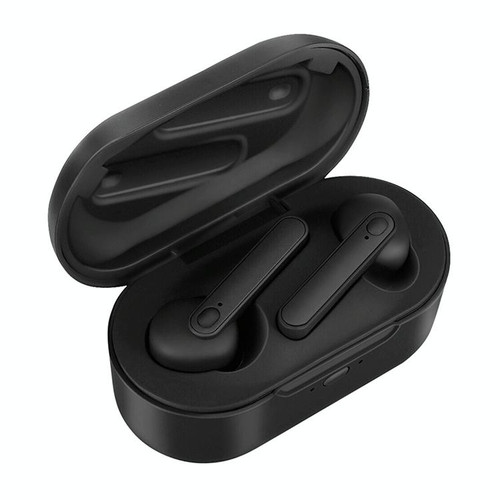 DT-5 IPX Waterproof Bluetooth 5.0 Wireless Bluetooth Earphone with Magnetic Charging Box, Support Call & Power Bank Function(Black)