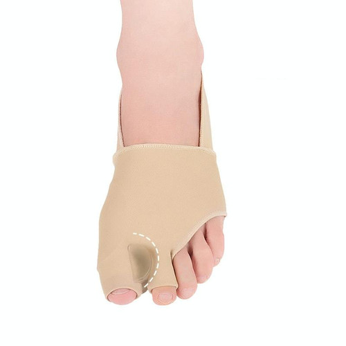 1 Pair Two Toes Split Toe Guard Foot Cover Toe Separation Thumb Varus Correction Foot Cover,Style: Outer Leakage Complexion, Size: L (40-45)