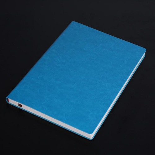 3 PCS Notebook Student Notepad Diary Book Business Record Book PU Notebook, Cover color: A5 Plain Weave Blue