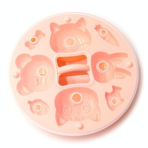 DIY Covered Silicone Animal Cake Rice Cake Mold Baby Food Pot Special Baking Tool(Pink)