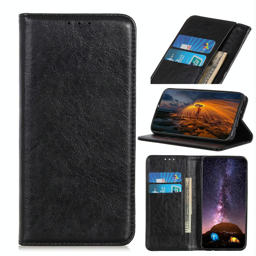 For Samsung Galaxy S30 / S21 Magnetic Crazy Horse Texture Horizontal Flip Leather Case with Holder & Card Slots & Wallet(Black)