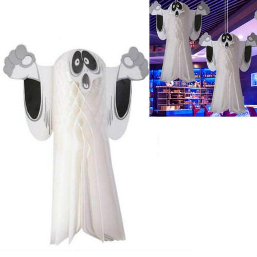 Halloween Atmosphere Decoration Ghost Pendant Outdoor Indoor Ghost Festival Dress Up Ghost Pendant, Size: Large(White)