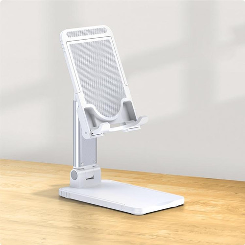 USAMS US-ZJ059 Retractable Mobile Phone Tablet Desktop Stand Holder(White)