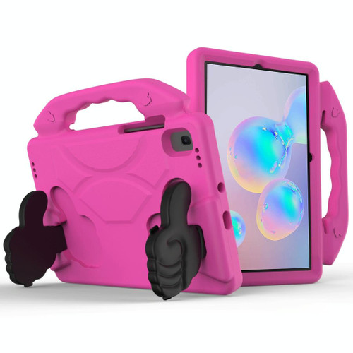 For Samsung Galaxy Tab S6 10.5 / T860 Thumb Bracket EVA Shockproof Tablet Case(RoseRed)