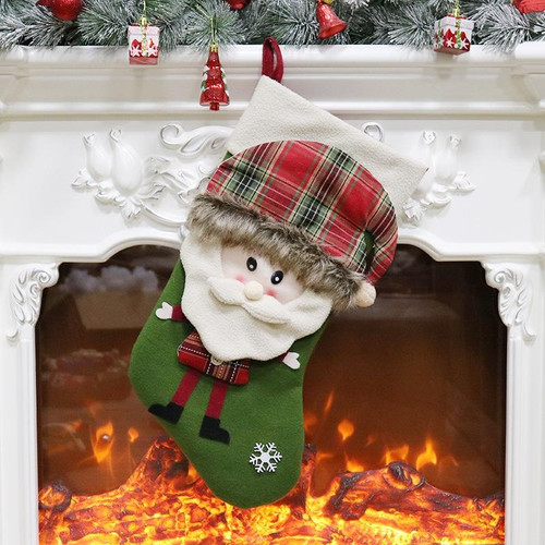 Christmas Socks Gift Bag Christmas Ornaments Christmas Tree Pendant(Senior)
