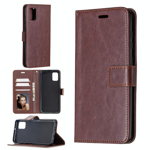 For Samsung Galaxy A31 Crazy Horse Texture Horizontal Flip Leather Case with Holder & Card Slots & Wallet & Photo Frame(Brown)