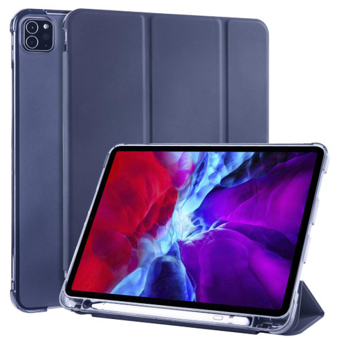 For iPad Pro 11 (2020) / iPad Pro 11(2018) 3-folding Horizontal Flip PU Leather + Shockproof TPU Tablet Case with Holder & Pen Slot(Dark Blue) For iPad Pro 11 (2020) / iPad Pro 11(2018) 3-folding Horizontal Flip PU Leather + Shockproof TPU Tablet Case with Holder & Pen Slot(Dark Blue)