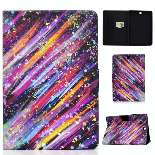 For Samsung Galaxy Tab A 9.7 T550 / T555C Voltage Painted Pattern Tablet PC Protective Leather Case with Bracket & Card Slots & Sleep / Wake-up & Anti-skid Strip(Meteor)