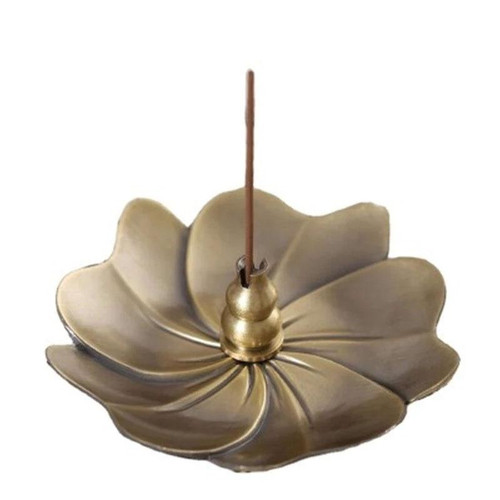 Household Bedroom Alloy sandalwood Furnace Creative Antique Line Incense Burner Incense Holder, Style:Gourd(Bronze)
