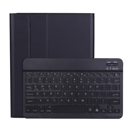A11BS 2020 Ultra-thin ABS Detachable Bluetooth Keyboard Tablet Case for iPad Pro 11 inch (2020), with Backlight & Pen Slot & Holder (Black)