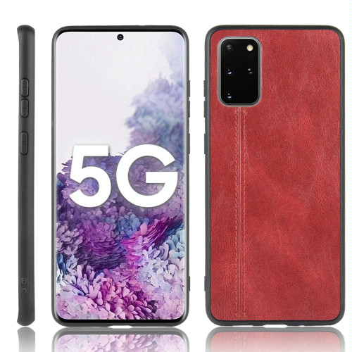 For Galaxy S20+  Shockproof Sewing Cow Pattern Skin PC + PU + TPU Case(Red) For Galaxy S20+  Shockproof Sewing Cow Pattern Skin PC + PU + TPU Case(Red)