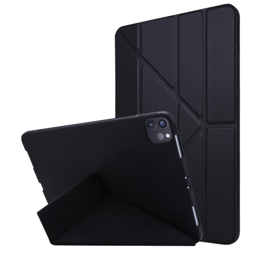 For iPad Pro 11 (2020) TPU Horizontal Deformation Flip Leather Tablet Case with Holder (Black)