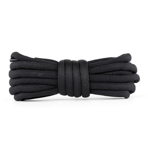 5 Pairs Bold Round Sneakers Casual Shoes Rope, Length:140cm(Black)
