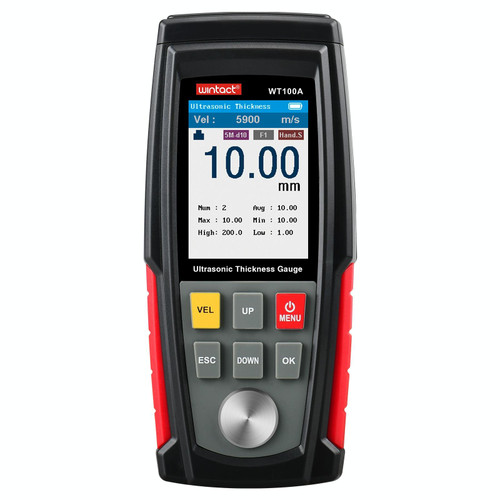 Wintact WT100A Digital Ultrasonic Thickness Gauge Meter Tester USB Charging Digital Thickness Metal Tester High Precision