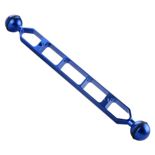 PULUZ 11.0 inch 27.9cm Aluminum Alloy Dual Balls Arm, Ball Diameter: 25mm(Blue)