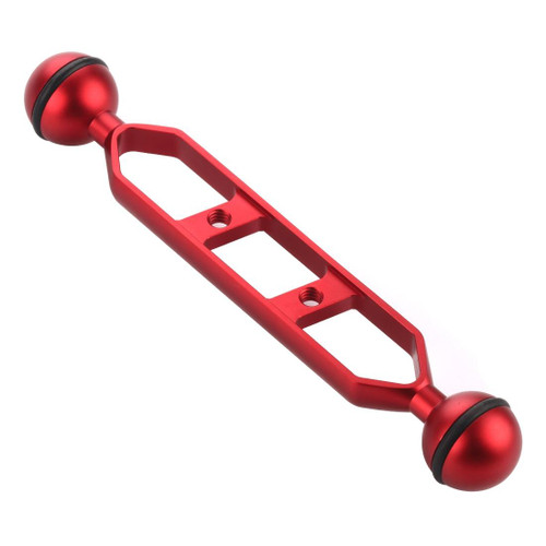 PULUZ 7.0 inch 17.7cm Aluminum Alloy Dual Balls Arm, Ball Diameter: 25mm(Red)