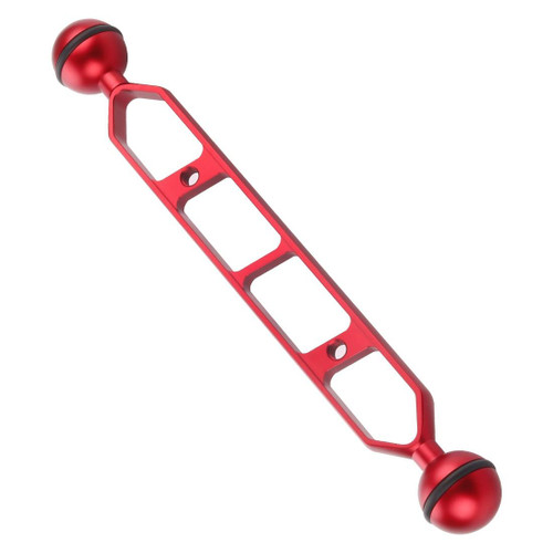 PULUZ 9.0 inch 22.8cm Aluminum Alloy Dual Balls Arm, Ball Diameter: 25mm(Red)