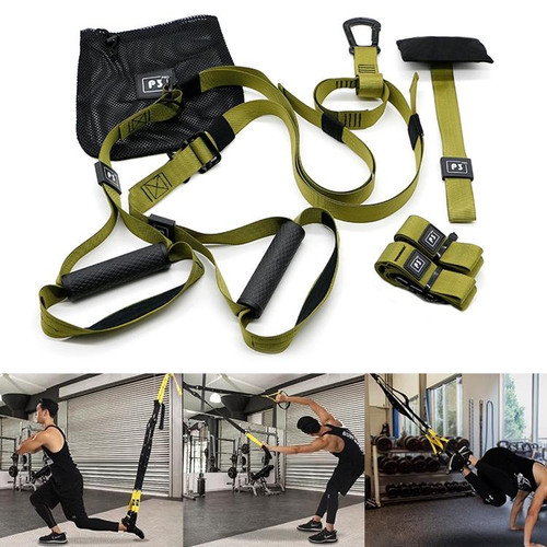 P3-3 Adjustable Fitness Exercise Hanging Pulling Rope TRP3X Wall Pulley Yoga Belt, Main Belt: 1.4m, 1.9m After Adjusted, Athletic Version(Army Green) P3-3 Adjustable Fitness Exercise Hanging Pulling Rope TRP3X Wall Pulley Yoga Belt, Main Belt: 1.4m, 1.9m After Adjusted, Athletic Version(Army Green)