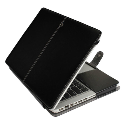 For Macbook Pro 15.4 inch Laptop Crazy Horse Texture Horizontal Flip Leather Case (Black)