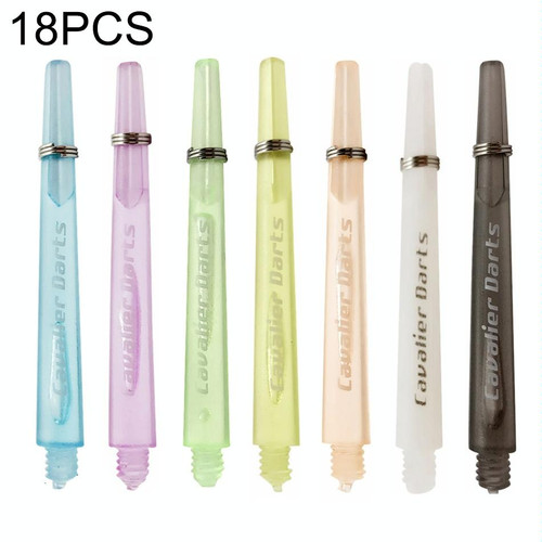 18 PCS Dart Accessory Transparent 2BA Thread PC Dart Shafts with Ring, Length: 45mm, Random Color Delivery 18 PCS Dart Accessory Transparent 2BA Thread PC Dart Shafts with Ring, Length: 45mm, Random Color Delivery