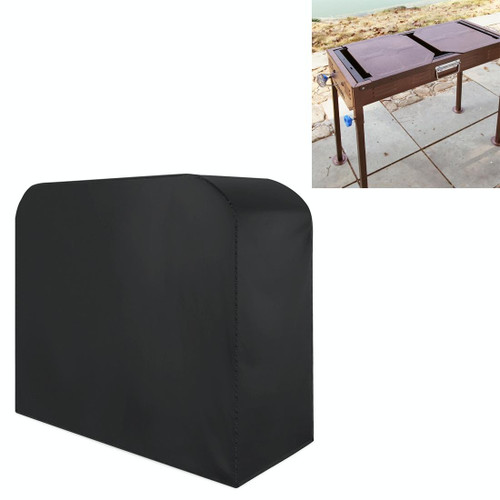Anti-UV Waterproof Dust-proof 210D Oxford Cloth Folding BBQ Protective Cover Outdoor Gas Charcoal Electric Barbeque Grill Cover, Size: 145*61*117cm(Black)