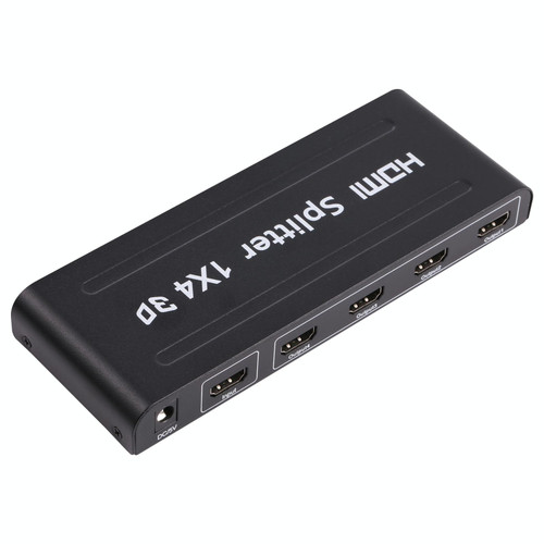 1080P 1x4 HDMI Splitter, 1.4 Version, EU Plug(Black)