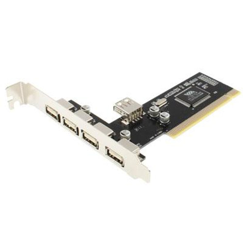 USB 2.0 4+1 Ports PCI Card(Black)