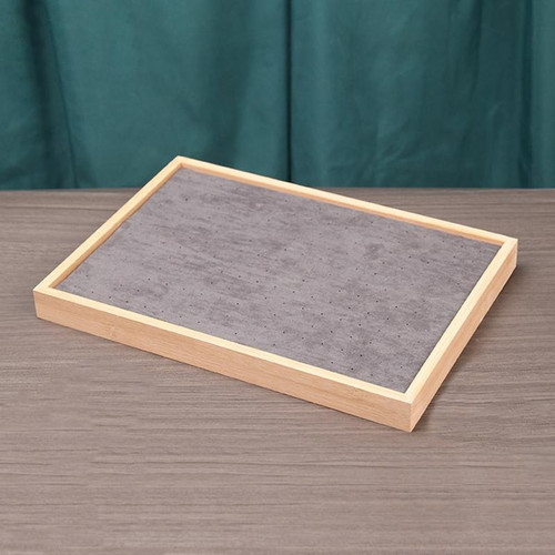 Bamboo Wood Jewelry Display Pallet Jewelry Storage Display Tray, Style: 216 Holes of Earrings Tray Bamboo Wood Jewelry Display Pallet Jewelry Storage Display Tray, Style: 216 Holes of Earrings Tray