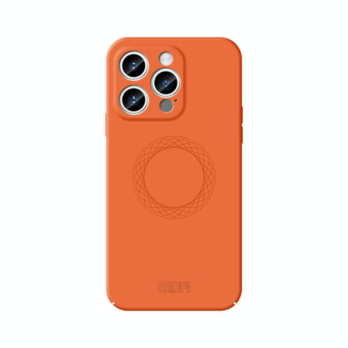 For iPhone 15 Pro Max MOFI Qin Series Magsafe Skin Feel All-inclusive Silicone Phone Case(Orange)