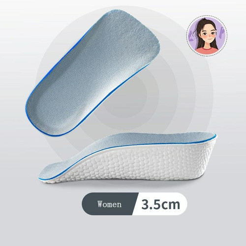 3pairs 3.5CM Increase Height Women Insoles Light Weight Soft Elastic Arch Support Shoes Pads