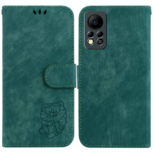 For Infinix Hot 11s NFC X6812B Little Tiger Embossed Leather Phone Case(Green)