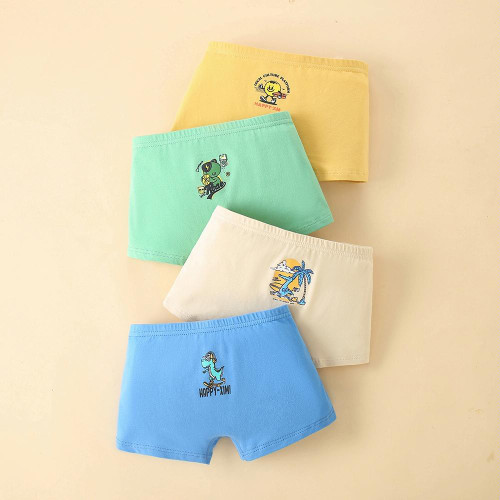 4pcs/set Children Lycra Cotton Boxer Briefs Boys & Girls Pants, Height: 150cm(Boys Sports Series) 4pcs/set Children Lycra Cotton Boxer Briefs Boys & Girls Pants, Height: 150cm(Boys Sports Series)