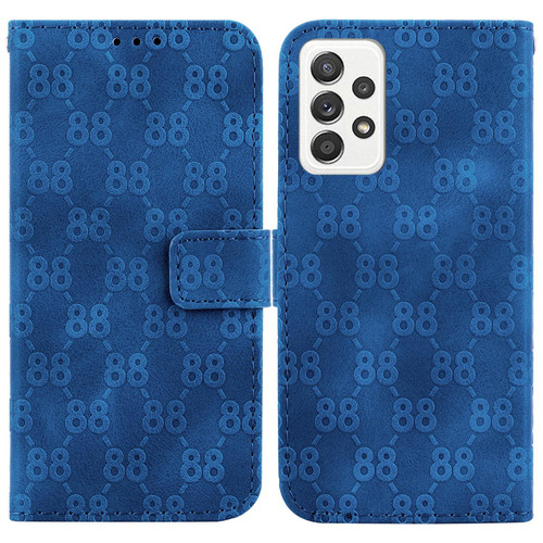 For Samsung Galaxy A32 5G Double 8-shaped Embossed Leather Phone Case(Blue)