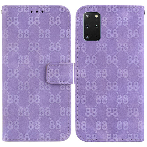 For Samsung Galaxy A51 Double 8-shaped Embossed Leather Phone Case(Purple)