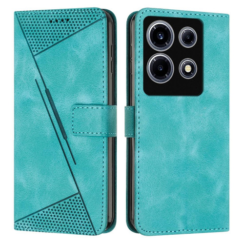 For Infinix Note 30 VIP Dream Triangle Leather Phone Case with Lanyard(Green)