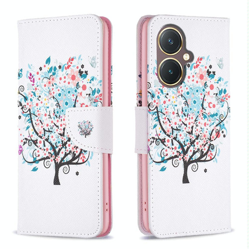 For vivo Y27 4G Colored Drawing Pattern Leather Phone Case(Tree)