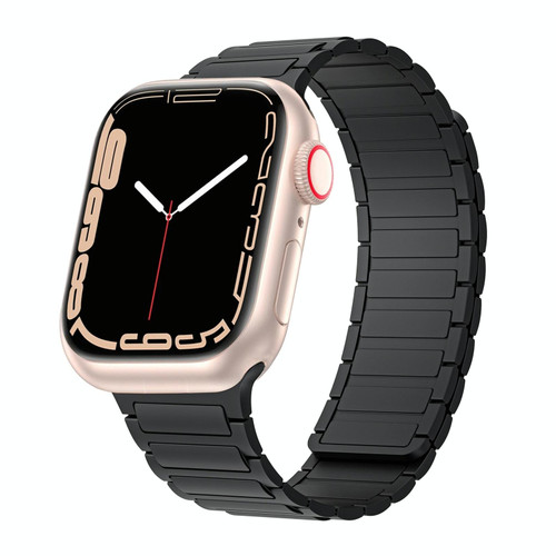 For Apple Watch 6 40mm Magnetic Loop Silicone Watch Band(Black)