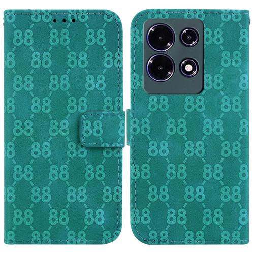 For Infinix Note 30 Double 8-shaped Embossed Leather Phone Case(Green)