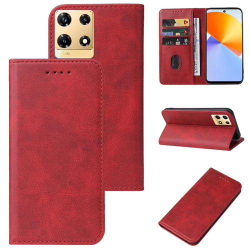 For Infinix Note 30 Pro Magnetic Closure Leather Phone Case(Red)