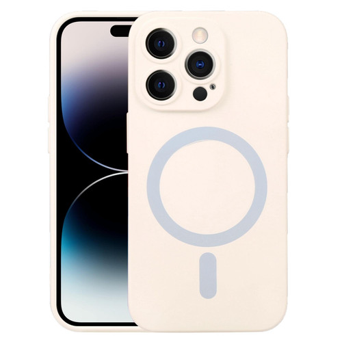 For iPhone 15 Pro Liquid Silicone Magsafe Phone Case(White) For iPhone 15 Pro Liquid Silicone Magsafe Phone Case(White)