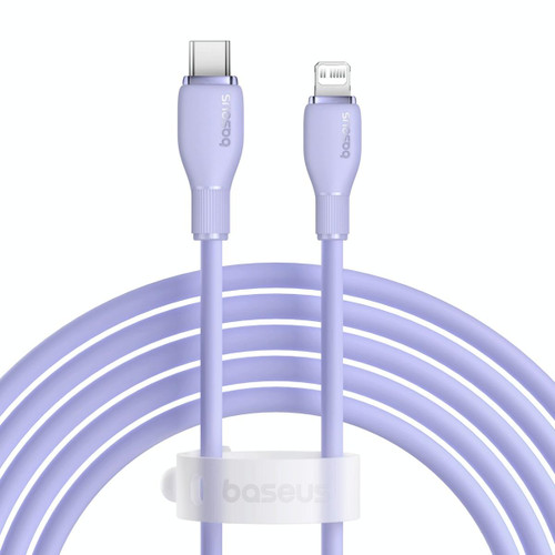 Baseus Pudding Series 20W Type-C to 8 Pin Fast Charging Data Cable, Length:2m(Purple)