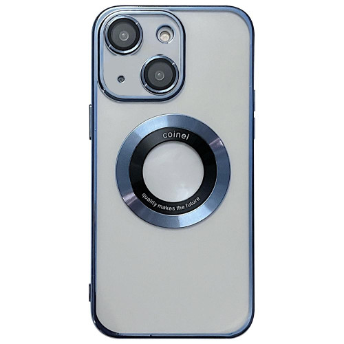 For iPhone 14 Plus Magsafe Electroplating TPU Phone Case(Blue)