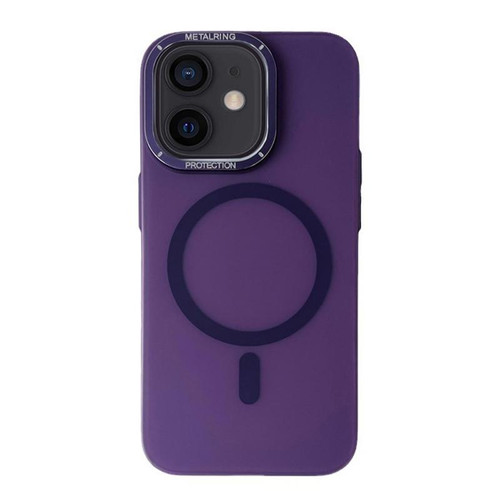 For iPhone 12 Frosted PC MagSafe TPU Phone Case(Purple)