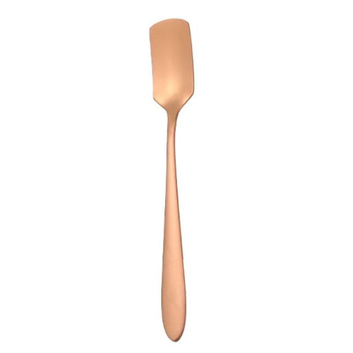 304 Stainless Steel Square Head Spoon Cake Dessert Coffee Small Spoon, Color: Rose Gold