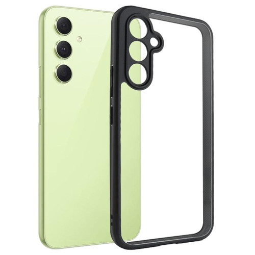For Samsung Galaxy A54 5G Frosted TPU + Transparent PC Phone Case(Black)