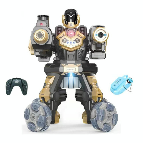 JJR/C R26 2.4G Remote Control Smart Battle Spray Robot, Specification:Double Control(Gold)