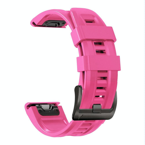 For Garmin Fenix 7 Pro 51mm Sport Pure Color Silicone Watch Band(Pink) For Garmin Fenix 7 Pro 51mm Sport Pure Color Silicone Watch Band(Pink)