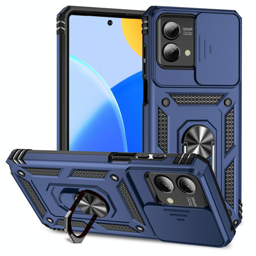 For Motorola Moto G Stylus 5G 2023 Sliding Camshield Holder Phone Case(Blue)