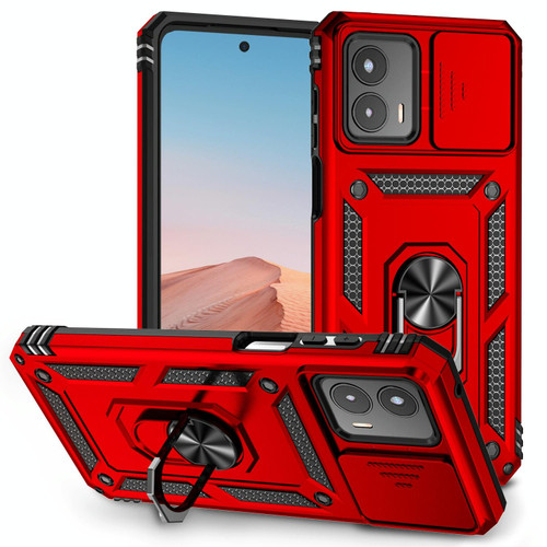 For Motorola Moto G 5G 2023 Sliding Camshield Holder Phone Case(Red)