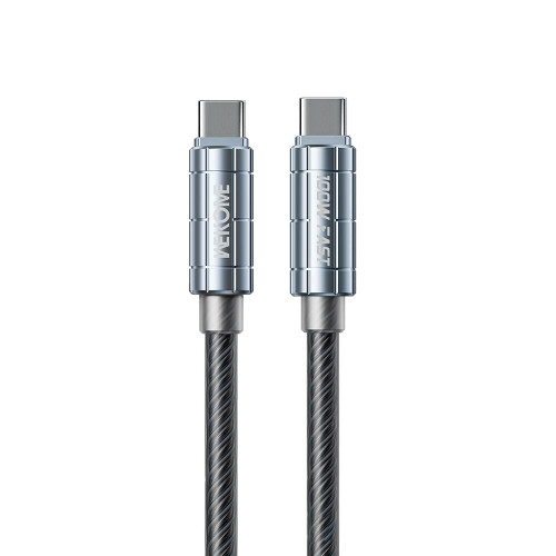 WK WDC-12 100W USB-C/Type-C to USB-C/Type-C Super Fast Charging Data Cable, Length: 1m(Black)